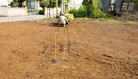 「埋没物の確認・整地作業」イメージ