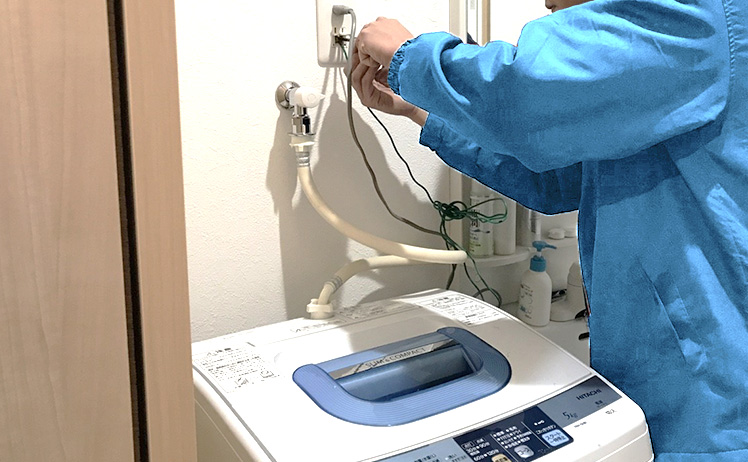 家電の取り外し