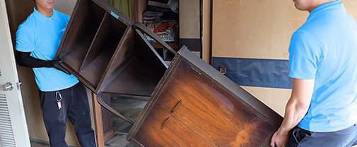 重たい家具も迅速に回収